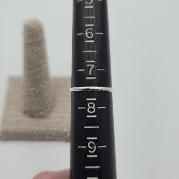 Size 7.5 Sterling Silver Cluster Clear Cubic Zirconia Ring A4379 - Picture 7 of 9